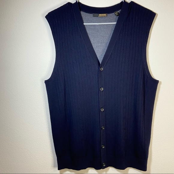 Murano Other - Murano merino Wool Navy Blue sweater vest Size Large
